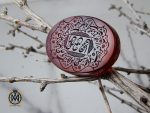 00 نگین عقیق خوش رنگ با حکاکی ناد علی هنر دست استاد عمار - کد 9071 - تصویر 4