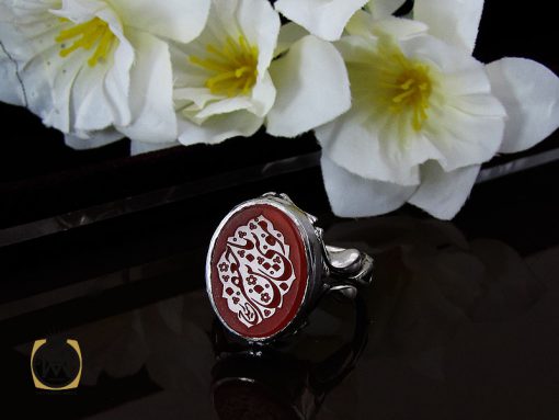 انگشتر عقیق یمن با حکاکی یا موسی بن جعفر مردانه - کد 10711 - تصویر 6