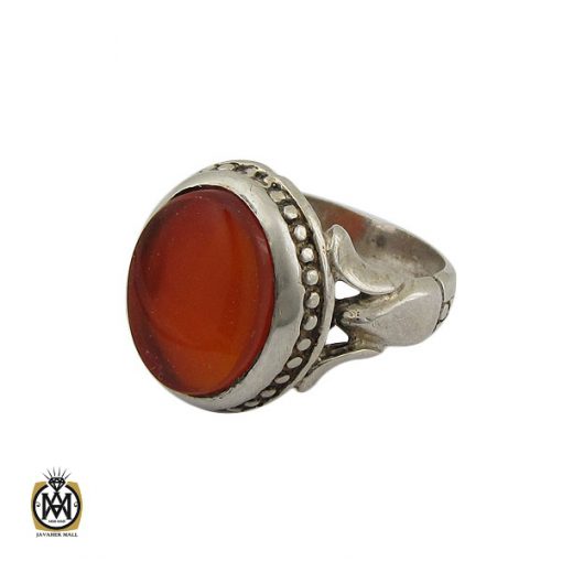 1 انگشتر عقیق قرمز مردانه – کد 10763 - تصویر 1