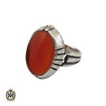 انگشتر عقیق قرمز مردانه – کد 10777