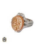انگشتر عقیق یمن با حکاکی یا دائم اللطف مردانه - کد 10703