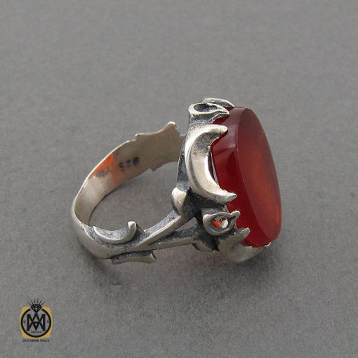 انگشتر عقیق قرمز مردانه – کد 10761 - تصویر 2