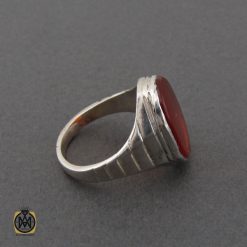 انگشتر عقیق قرمز خوش رنگ مردانه – کد 10775 انگشتر عقیق قرمز خوش رنگ مردانه – کد 10775