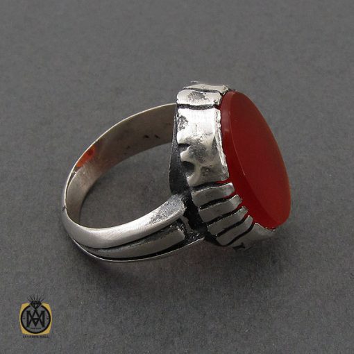 انگشتر عقیق قرمز مردانه – کد 10777 - تصویر 2