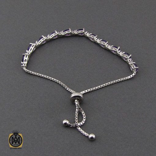 2 دستبند آمتیست طرح ژالین زنانه - کد 1096 - تصویر 2