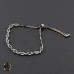 2 دستبند زمرد طرح سوگند زنانه -کد 1097 - تصویر 2