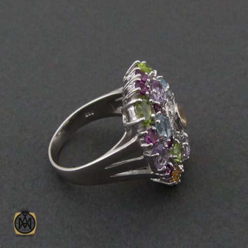 انگشتر زبرجد تورمالین توپاز آمتیست سیترین