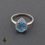 انگشتر توپاز زنانه نقره