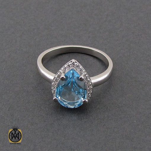 انگشتر توپاز زنانه نقره