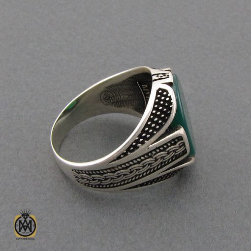 انگشتر عقیق سبز مردانه