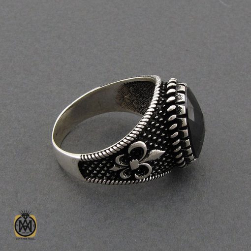 انگشتر عقیق سیاه مردانه