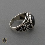 انگشتر عقیق سیاه مردانه