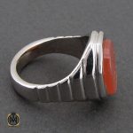 انگشتر عقیق یمن با حکاکی یا باقر علم النبی مردانه - کد 10699 - تصویر 2