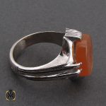 انگشتر عقیق یمن با حکاکی یا دائم اللطف مردانه - کد 10703 - تصویر 2