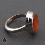 2 انگشتر عقیق یمن با حکاکی أمن المتوكلون مردانه - کد 10708 - تصویر 2