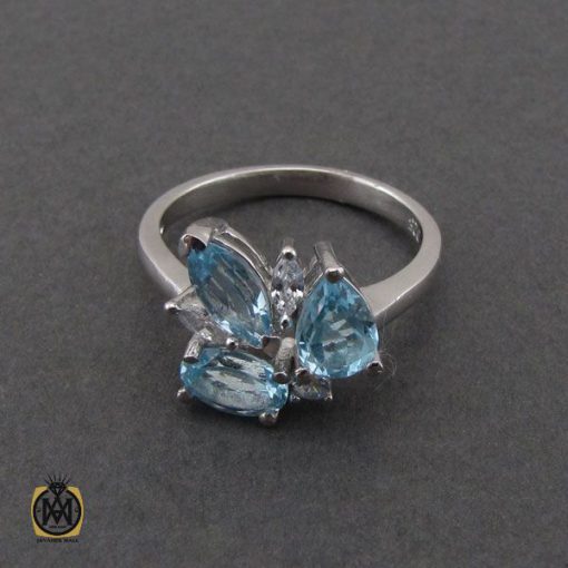 سرویس توپاز آبی طرح بهارین زنانه -کد 7230 - تصویر 2