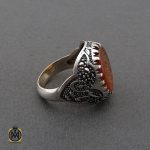 انگشتر عقیق یمن با حکاکی انا خادم الحسین المظلوم مردانه - کد 10727 - تصویر 2