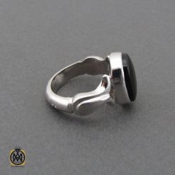 انگشتر عقیق جزع یمن مردانه دست ساز - کد 10746 انگشتر عقیق جزع یمن مردانه دست ساز - کد 10746