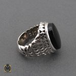 2 انگشتر عقیق جزع یمن مردانه هنر دست استاد صانعی - کد 10750 - تصویر 2