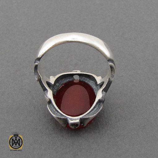 انگشتر عقیق قرمز مردانه – کد 10761 - تصویر 3