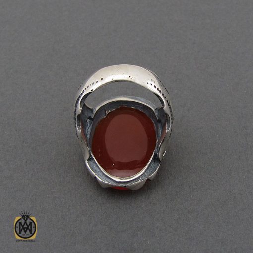 انگشتر عقیق خوش رنگ و درشت مردانه – کد 10766 - تصویر 3