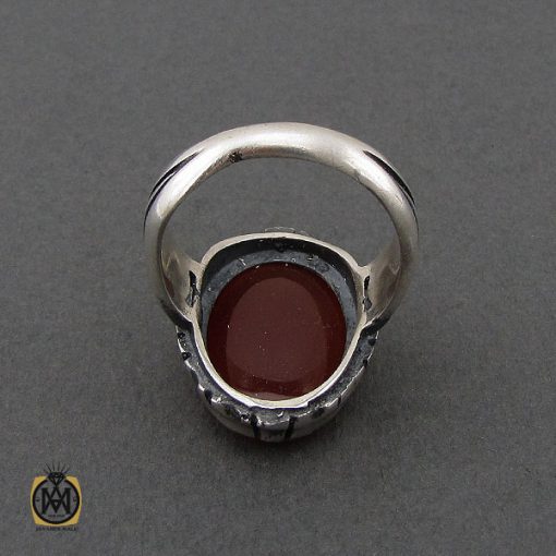 انگشتر عقیق قرمز مردانه – کد 10777 - تصویر 3