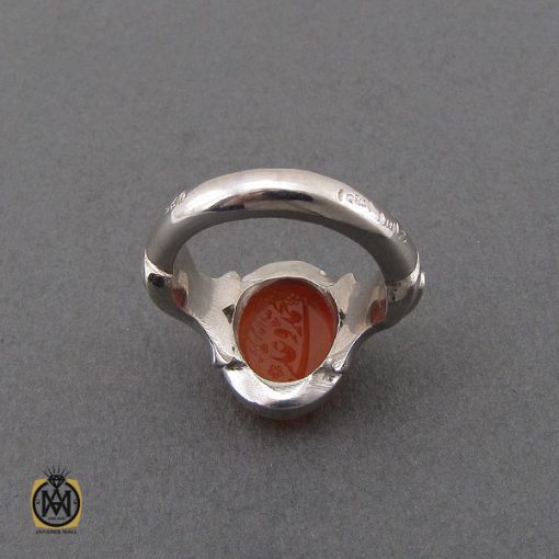 انگشتر عقیق یمن با حکاکی ماشاء الله لا قوه الا بالله استغفراللهو علی و محمد مردانه – کد 10782 - تصویر 3