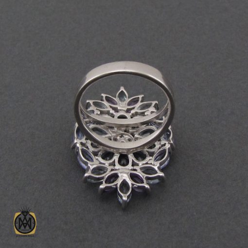 انگشتر توپاز، آمتیست و تانزانایت طرح هستی زنانه – کد 2293 - تصویر 3