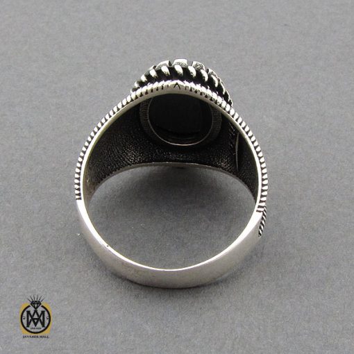 انگشتر عقیق سیاه مردانه