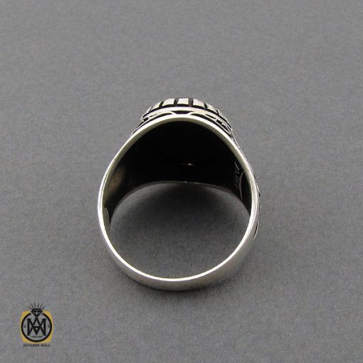 انگشتر عقیق سیاه مردانه