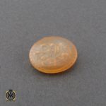 نگین عقیق یمن با حکاکی الحمد الله الذی ستر ذنوبی و شرف الشمس هنر دست استاد احمد - کد 9079 - تصویر 3