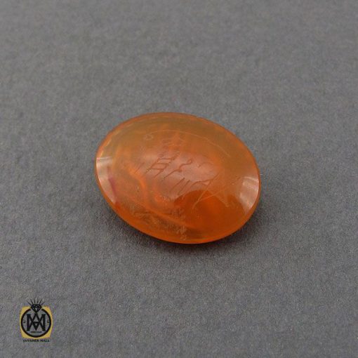 نگین عقیق یمن با حکاکی امیری حسین ونعم الامیر و شرف الشمس هنر دست استاد احمد - کد 9080 - تصویر 2