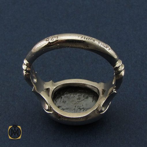 انگشتر حدید صینی با حکاکی هفت جلاله مردانه دست ساز - کد 10692 - تصویر 3