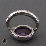 3 انگشتر آمتیست خوش رنگ مردانه دست ساز - کد 10693 - تصویر 3