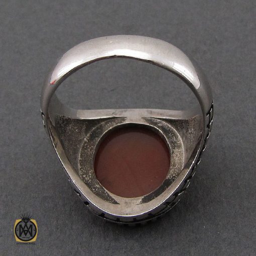 انگشتر عقیق یمن با حکاکی یا حسین مظلوم مردانه - کد 10700 - تصویر 3