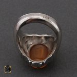 انگشتر عقیق یمن با حکاکی اسد الله الغالب مردانه - کد 10702 - تصویر 3