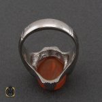 انگشتر عقیق یمن با حکاکی یا دائم اللطف مردانه - کد 10703 - تصویر 3