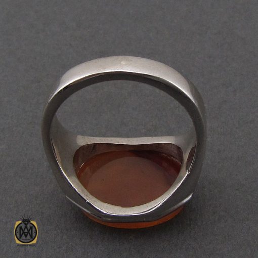 انگشتر عقیق یمن با حکاکی سبحان الله مردانه - کد 10705 - تصویر 3