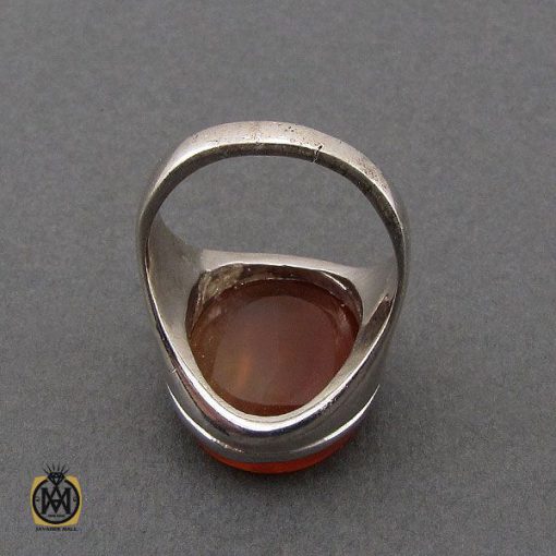 انگشتر عقیق یمن با حکاکی بابی انت و امی یا امیرالمومنین مردانه - کد 10709 - تصویر 2