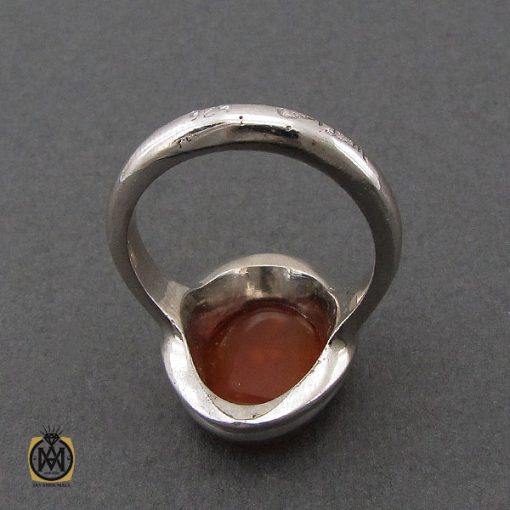 3 انگشتر عقیق یمن با حکاکی أمن المتوكلون مردانه - کد 10708 - تصویر 3