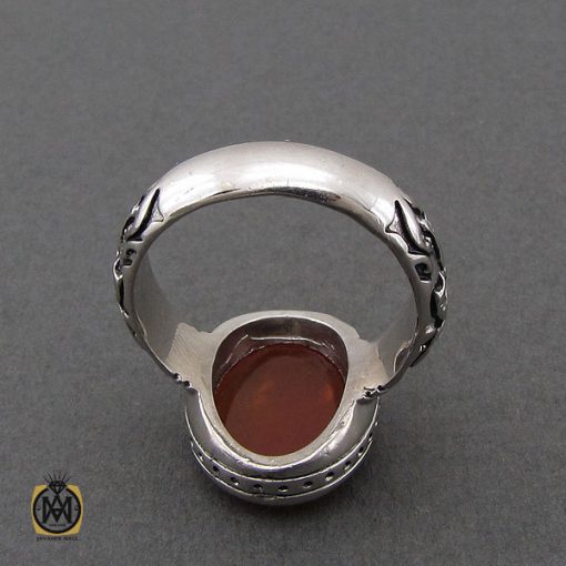 3 انگشتر عقیق یمن با حکاکی یا حسین ثارالله مردانه - کد 10713 - تصویر 3