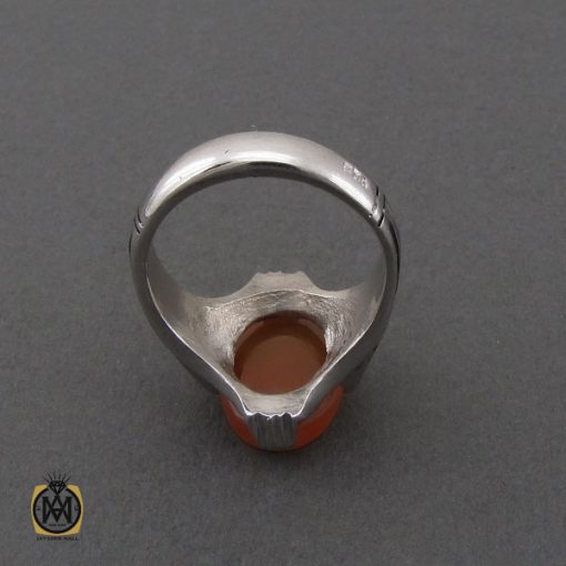 انگشتر عقیق یمن با حکاکی یا زهرا مردانه - کد 10722 - تصویر 3