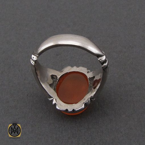 3 انگشتر عقیق یمن با حکاکی سبحان الحي القيوم مردانه - کد 10726 - تصویر 3