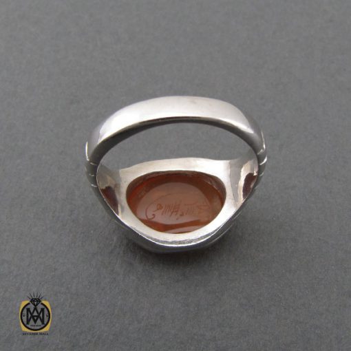 3 انگشتر عقیق یمن با حکاکی شرف الشمس و یا فارس الحجاز مردانه - کد 10740 - تصویر 3