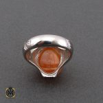 انگشتر عقیق یمن با حکاکی شرف الشمس و اسد الله الغالب مردانه - کد 10743 - تصویر 3