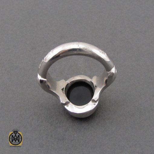 انگشتر عقیق جزع یمن مردانه دست ساز - کد 10746 - تصویر 3