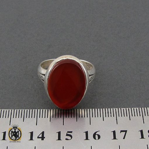 انگشتر عقیق قرمز خوش رنگ مردانه – کد 10774 - تصویر 4
