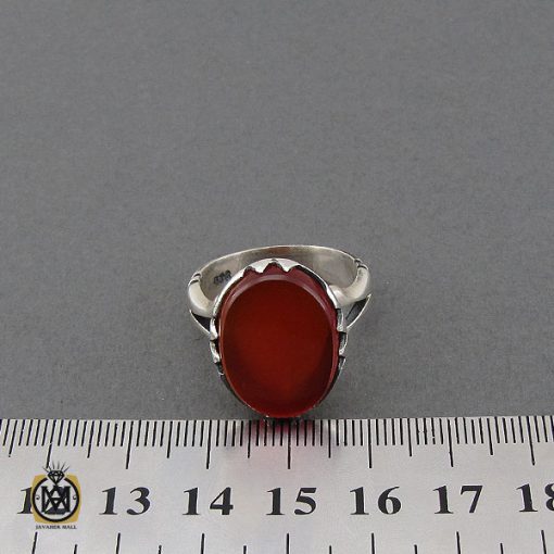 انگشتر عقیق قرمز مردانه – کد 10776 - تصویر 4