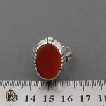 انگشتر عقیق قرمز مردانه – کد 10777 - تصویر 4