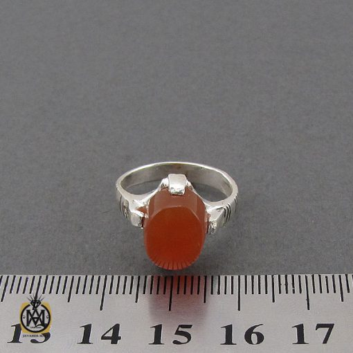 انگشتر عقیق یمن با حکاکی شرف الشمس مردانه – کد 10780 - تصویر 4